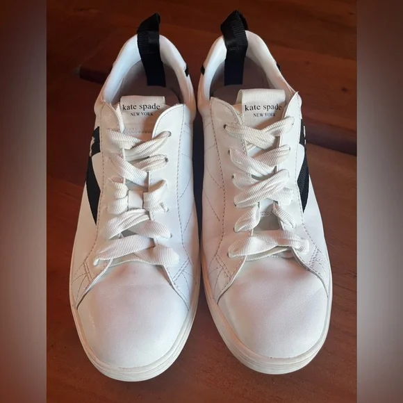 Kate Spade-K As In Kate Court Sneakers US 10B
EUR40.5 Black & White leather logo - Picture 2 of 15